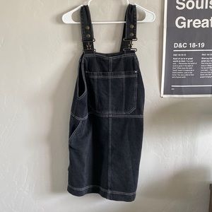 Denim overall dress